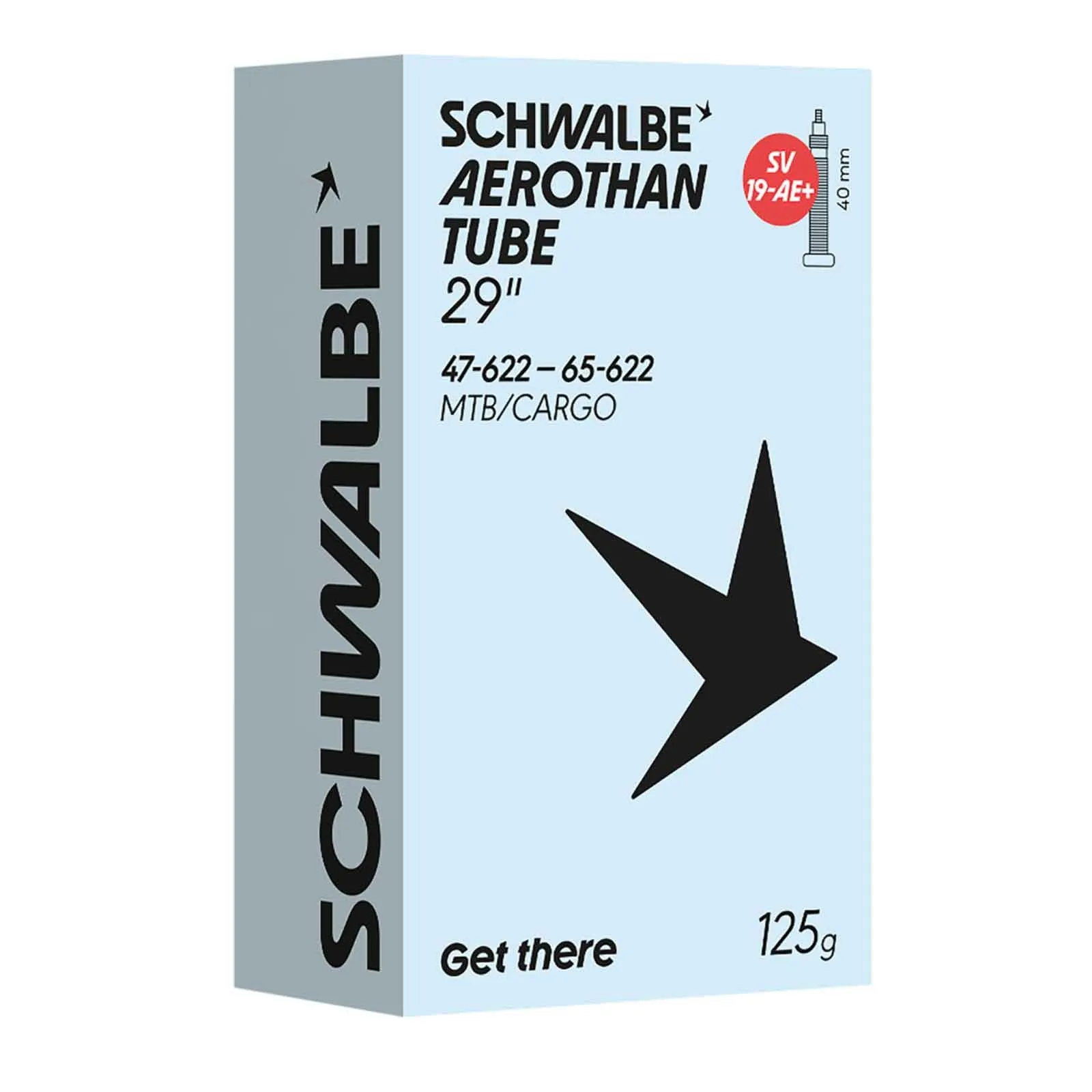 Schwalbe TPU Schlauch Aerothan Plus SV19-AE+ MTB/Cargo | 29 Zoll x 2.6-3.0 Zoll Sclaverand Ventil 40 mm