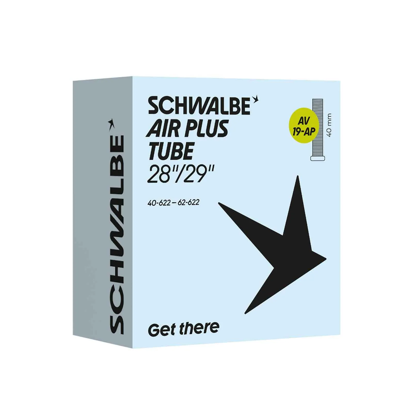 Schwalbe AirPlus Butyl Schlauch AV19-AP MTB/Cargo | 29 Zoll x 1.5-2.4 Auto Ventil 40 mm