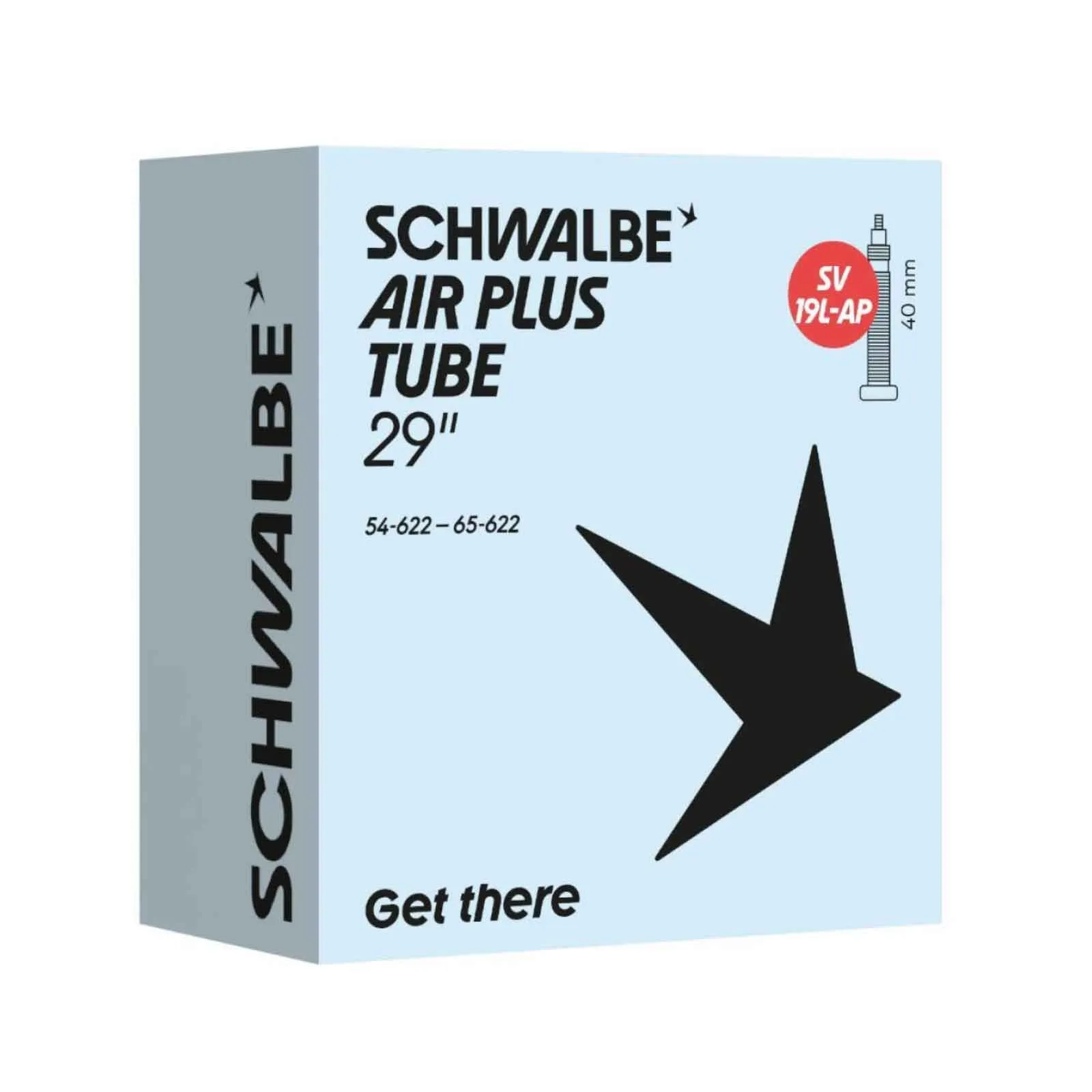 Schwalbe AirPlus Butyl Schlauch SV19L-AP MTB/Cargo | 29+ Zoll x 2.1-2.8 Sclaverand Ventil 40 mm