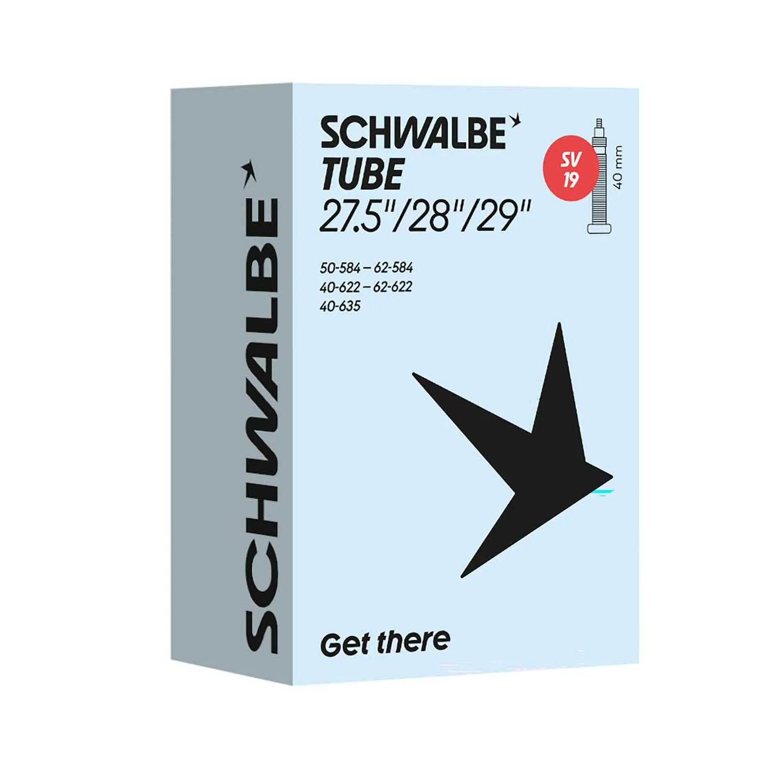 Schwalbe Butyl Schlauch SV19 | 29/28/27,5 Zoll x 1.5- 2.4 Sclaverand Ventil 40 mm