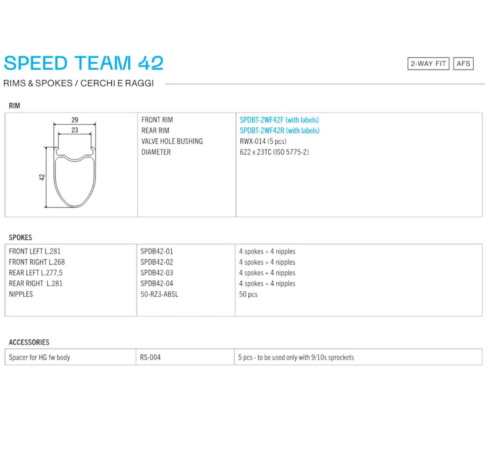 Fulcrum Speed Team 42 DB C23 Laufradsatz 2-Way Fit Disc Centerlock Rotor Campagnolo N3W