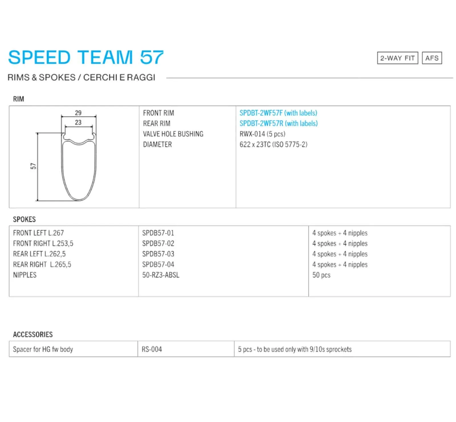 Fulcrum Speed Team 57 DB C23 Laufradsatz 2-Way Fit Disc Centerlock Rotor Sram Campagnolo N3W