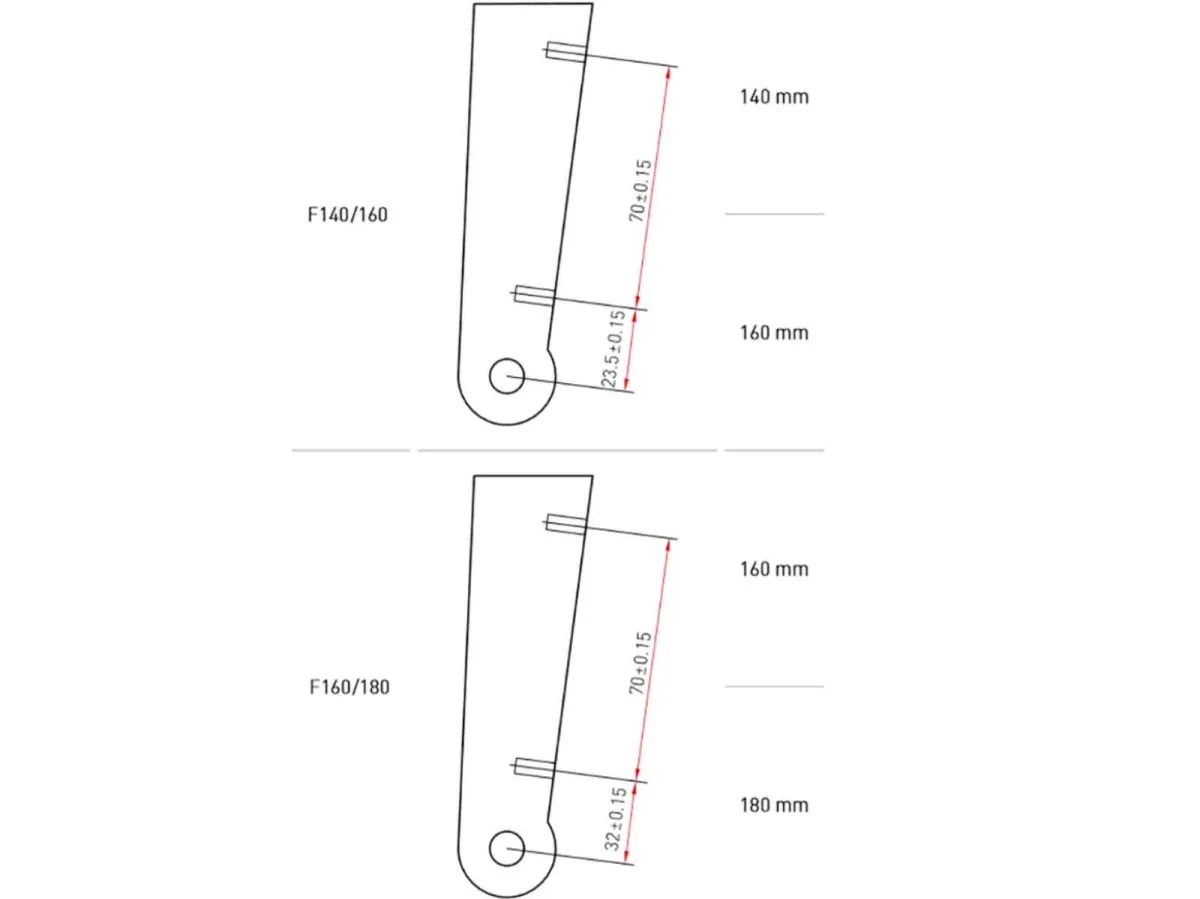 XLC Disc Adapter Flat Mount BR-X107 | Vorderrrad 140 - 180 mm incl Schrauben