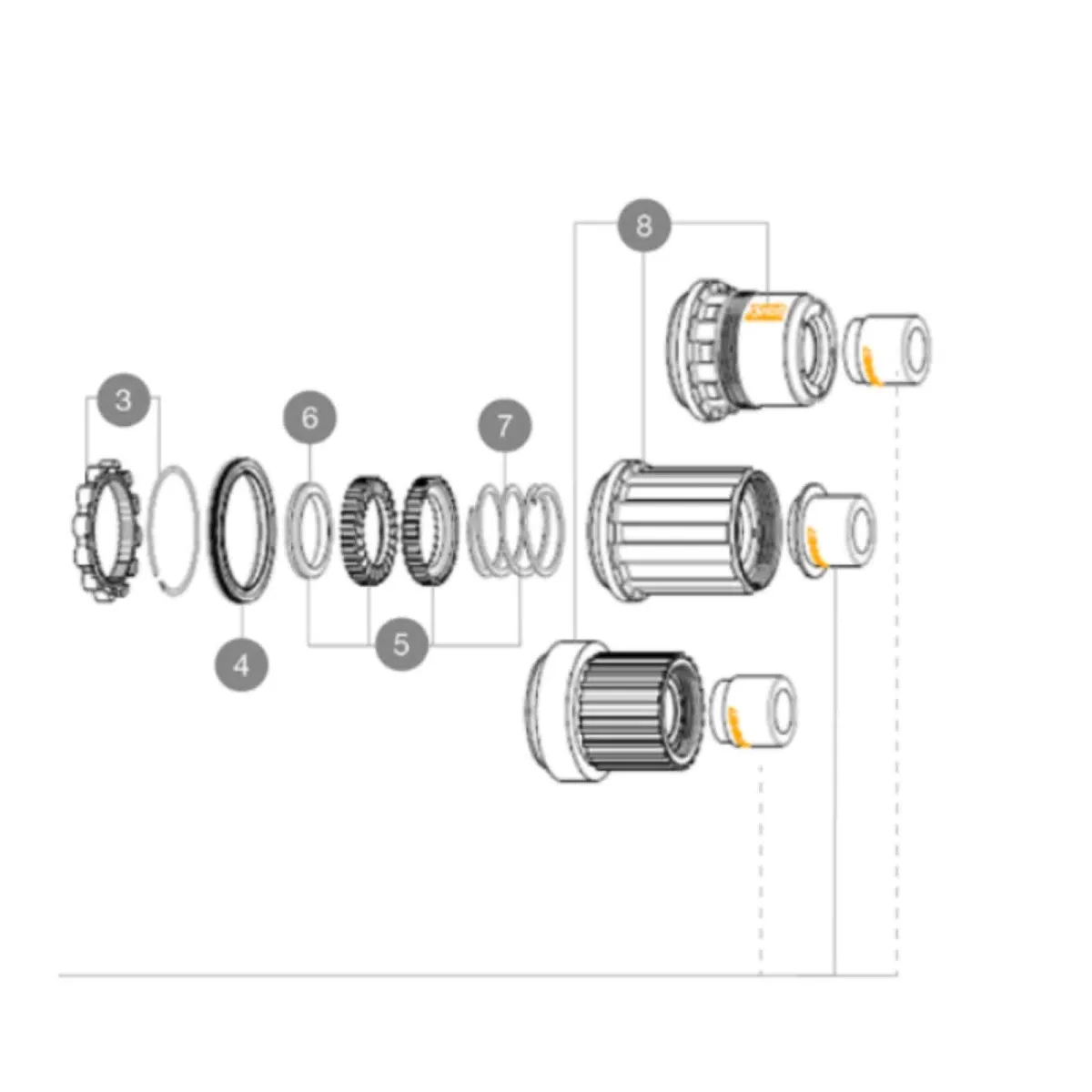 Mavic Instant Drive 360 Freilaufkörper Stahl MTB HG10 Shimano - Sram