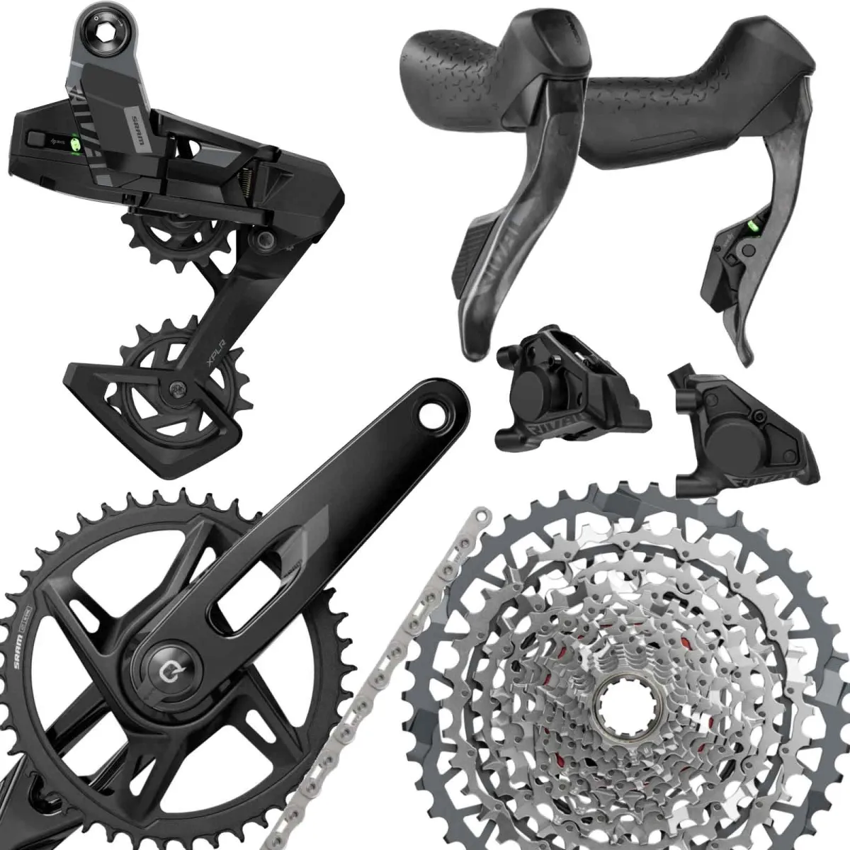 Sram Rival XPLR AXS Gravel Gruppe Powermeter E1 UDH Disc 13x1-fach Mod 26