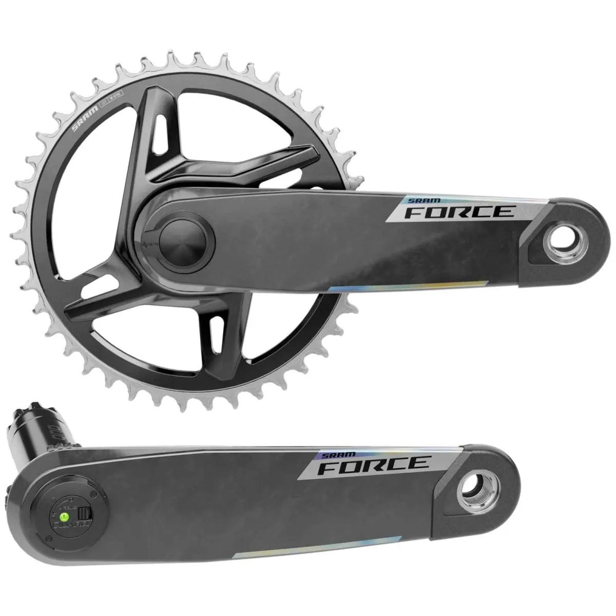 Sram Force XPLR E1 AXS PWR Powermeter Kurbel DUB WIDE Carbon | 13/12x1-fach 42 Zähne 172,5 mm Mod 26