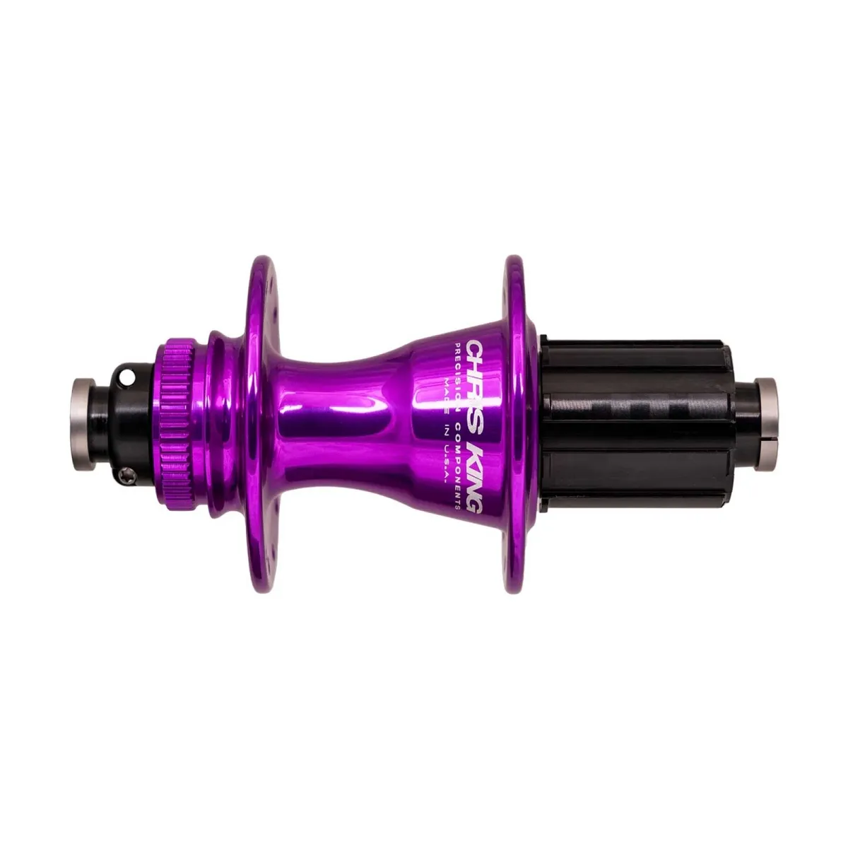 Chris King R45D Hinterradnabe 12x142 Disc Centerlock 28 Loch Rotor HG11 3D-violet | violett
