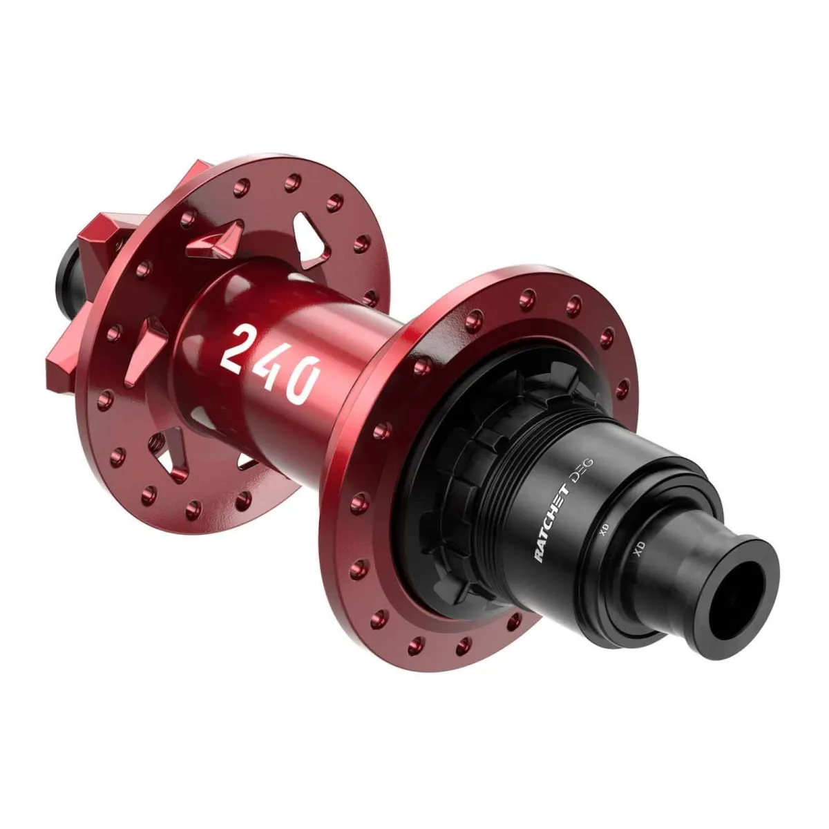 DT Swiss 240 DEG Classic Hinterradnabe MTB Disc 6 Loch Boost 12x148 mm - ROT 32 Loch