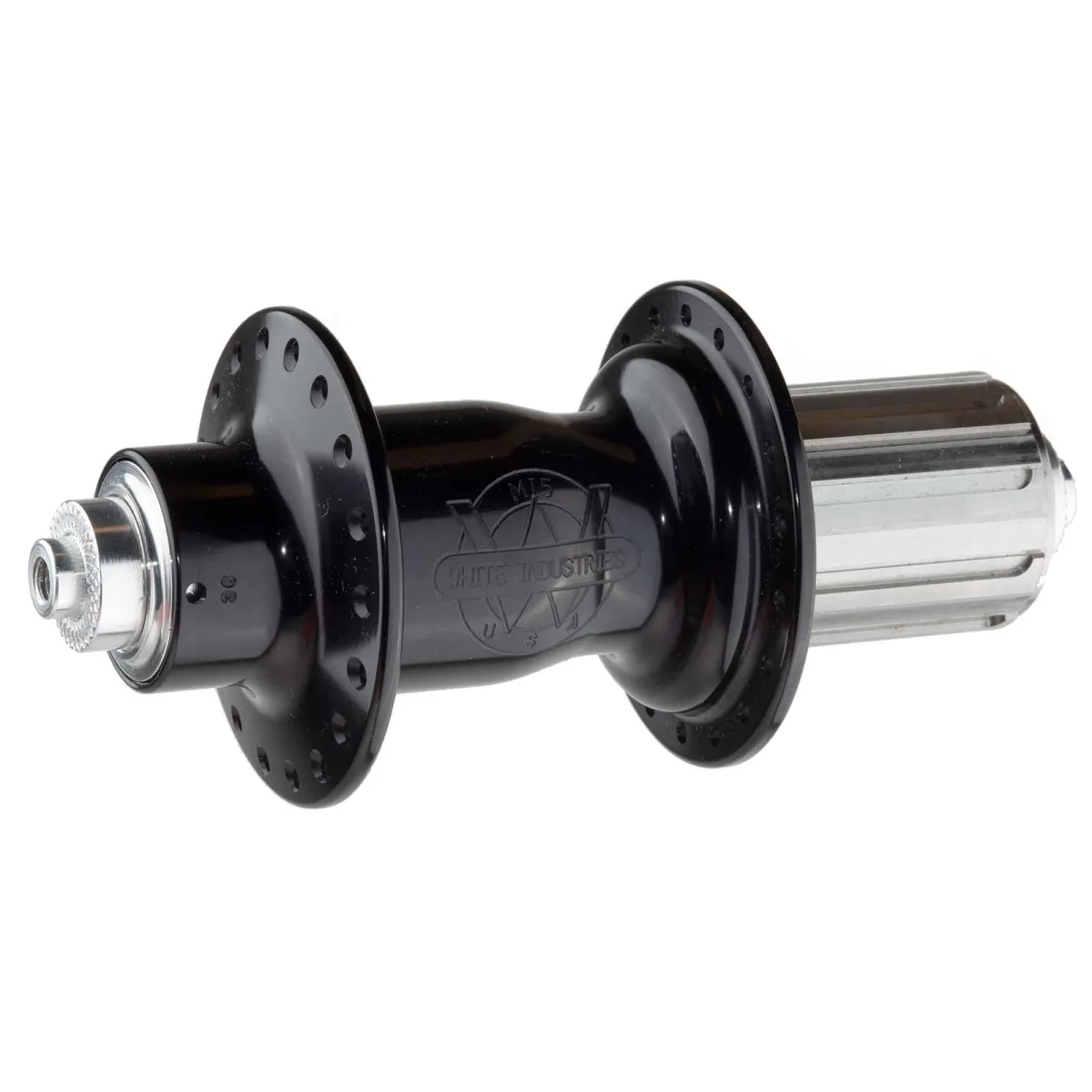 White Industries Hinterradnabe M15 Rim-Brake | SSP 10x130mm 28 Loch Rotor HG schwarz