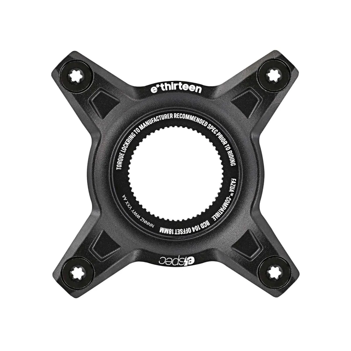 e*thirteen eSpec Kettenblatt Adapter | Direct Mount Fazua Ride 60 - 4 Arm 104 mm Lochkreis
