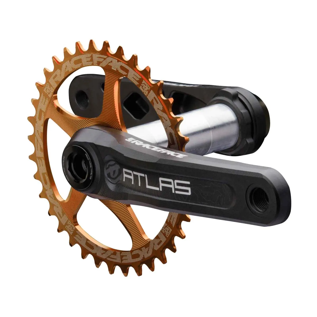Race Face Atlas Kurbel Cinch 68-73mm | DH Spindel 136mm mit Narrow Wide Kettenblatt | Länge 175 mm