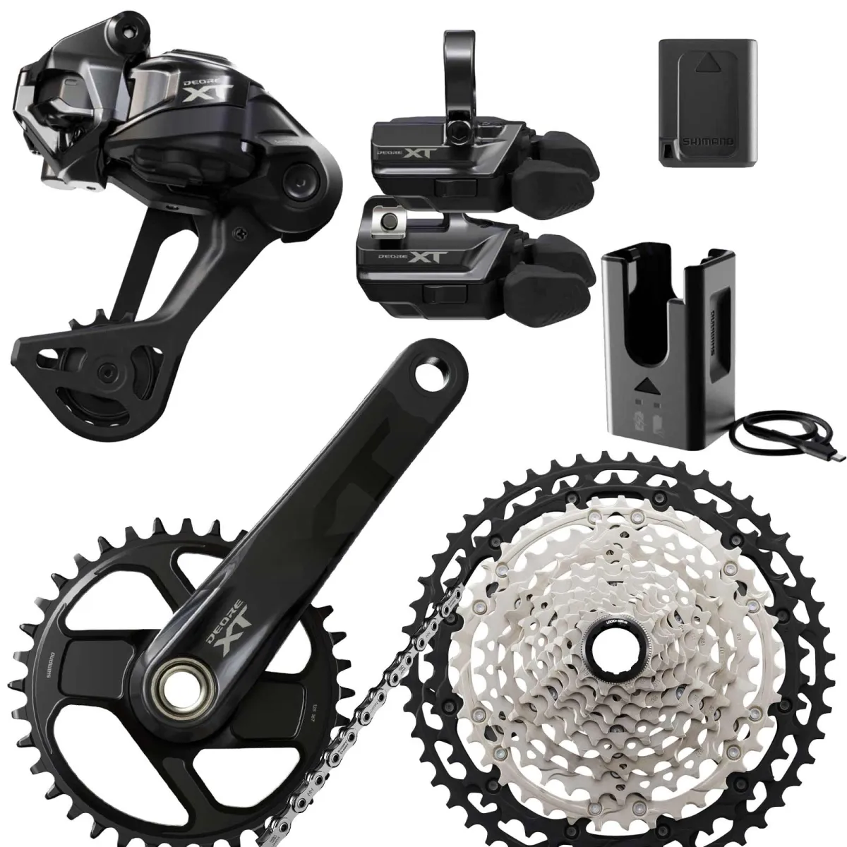 Gruppe Shimano Deore XT Di2 wireless 12-fach M8250 für Abstufung 10-51 Zähne