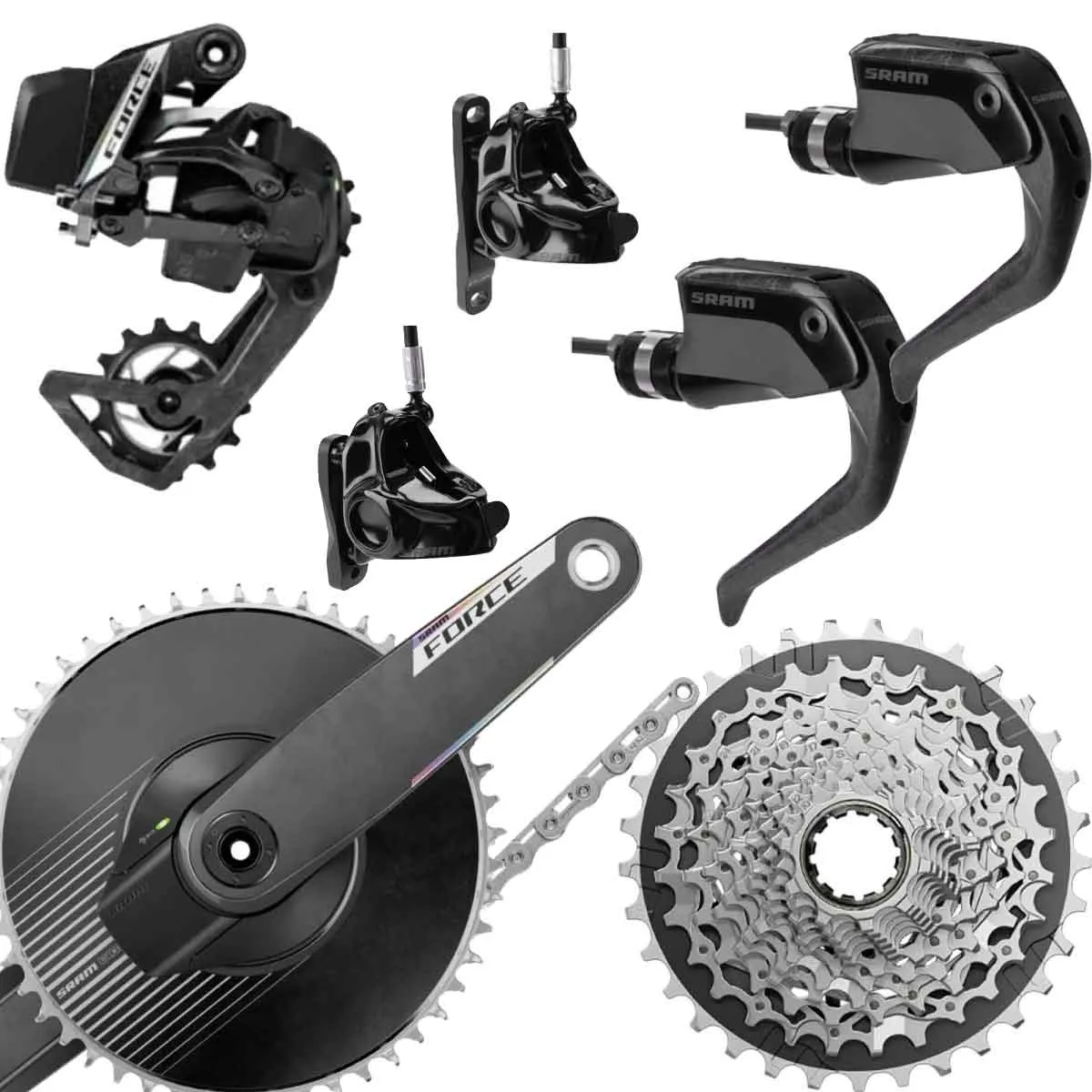 Sram Force AXS TT Gruppe E1 Aero-Powermeter Disc 12x1-fach Mod 26