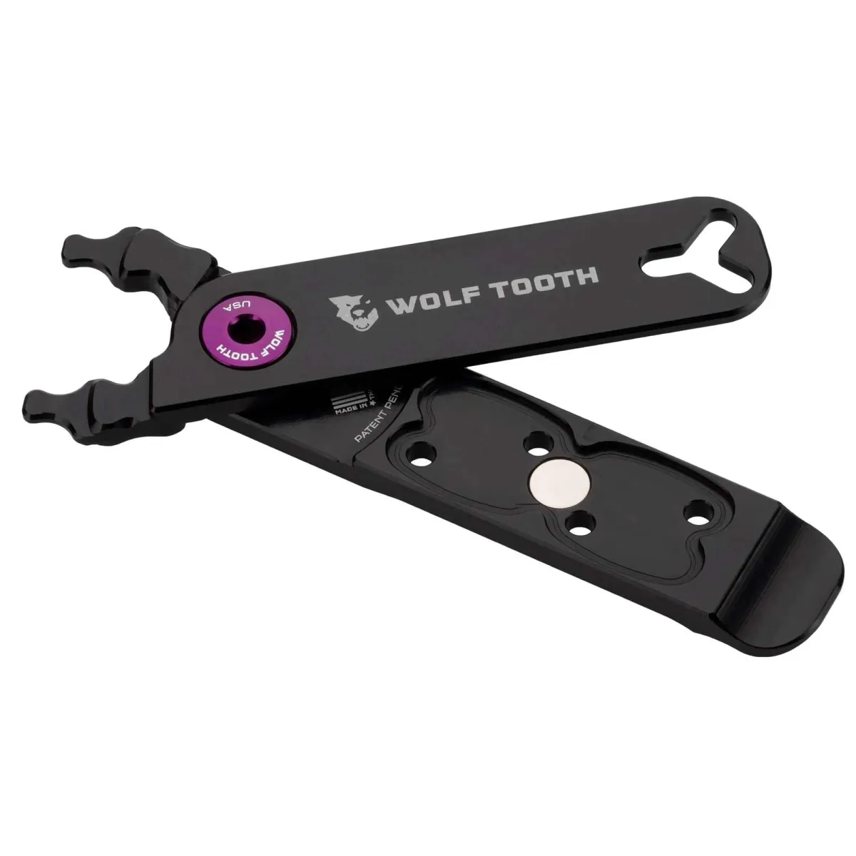 Wolf Tooth Pack Pliers Multitool - Master Link Combo schwarz-violett