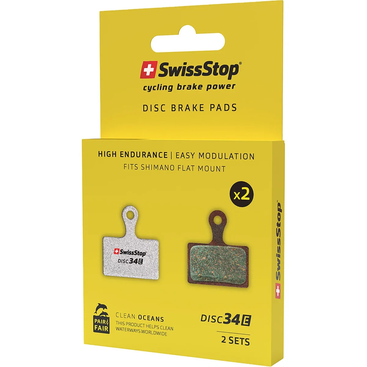 SwissStop Disc 34 E Bremsbeläge | 2-Kolben Shimano Flat Mount | 2 Paar