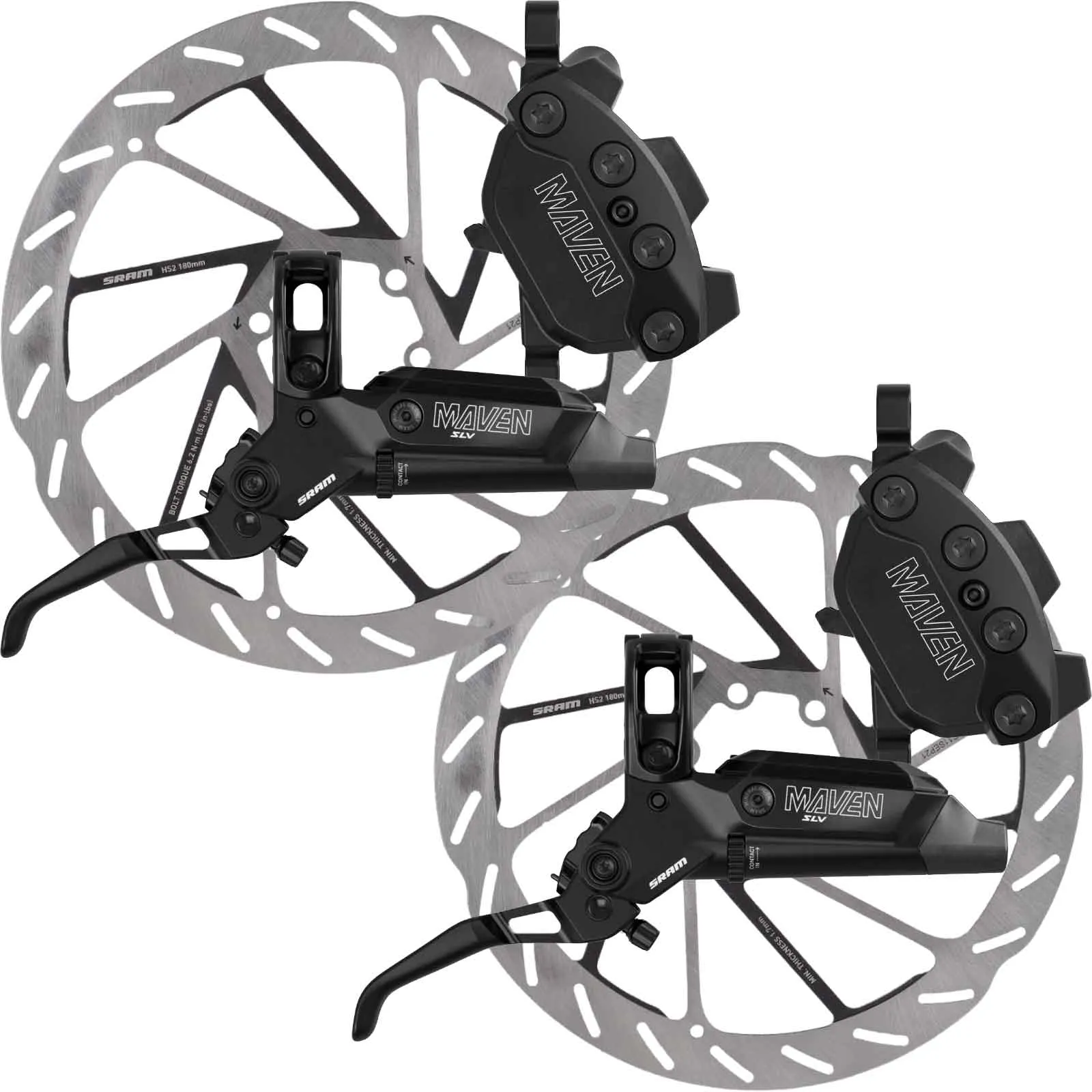 Disc Set Sram MAVEN Silver B1 Bremsen + HS2 Bremsscheiben Disc 6 Loch