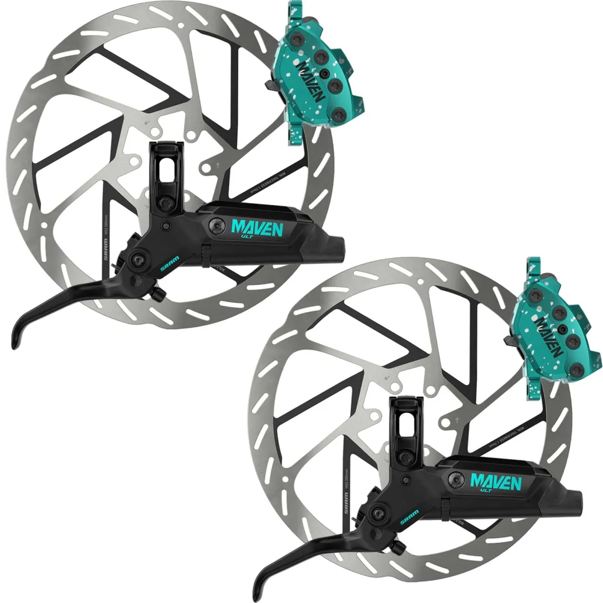 Disc Set Sram MAVEN Ultimate Stealth Expert Kit Teal Splatter Petrol