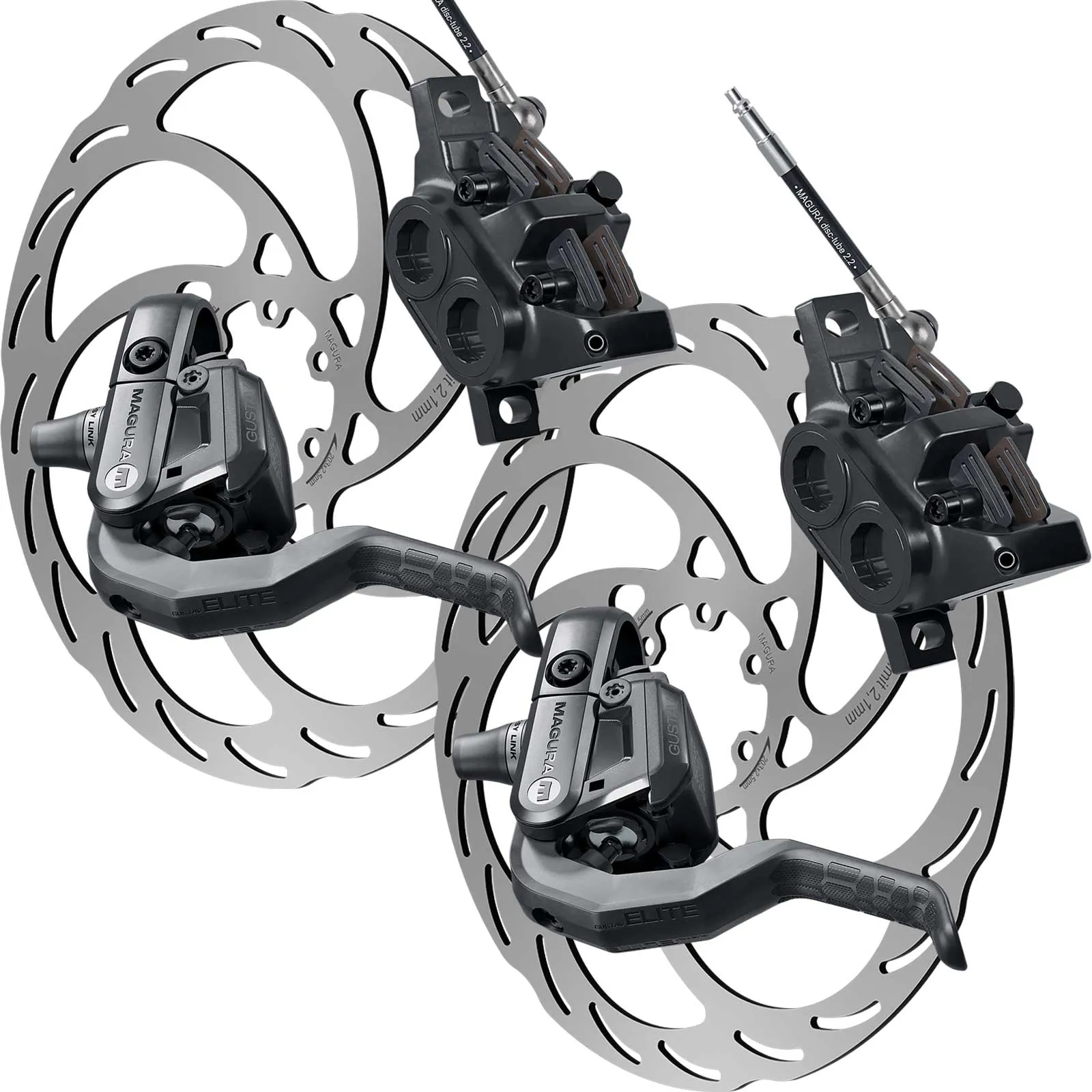 Disc Brake Set | Magura Gustav Elite Scheibenbremsen + MDR-S 2.5 Scheiben komplett
