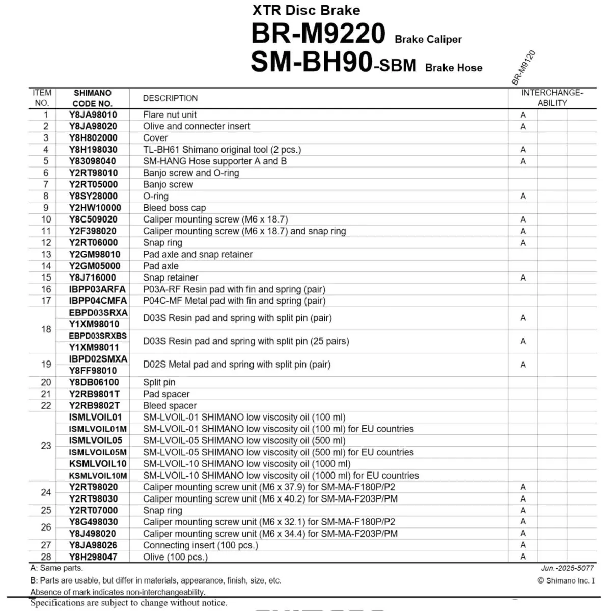 Shimano XTR M9220 Enduro Scheibenbremse 4 Kolben Hinterrad Griff rechts