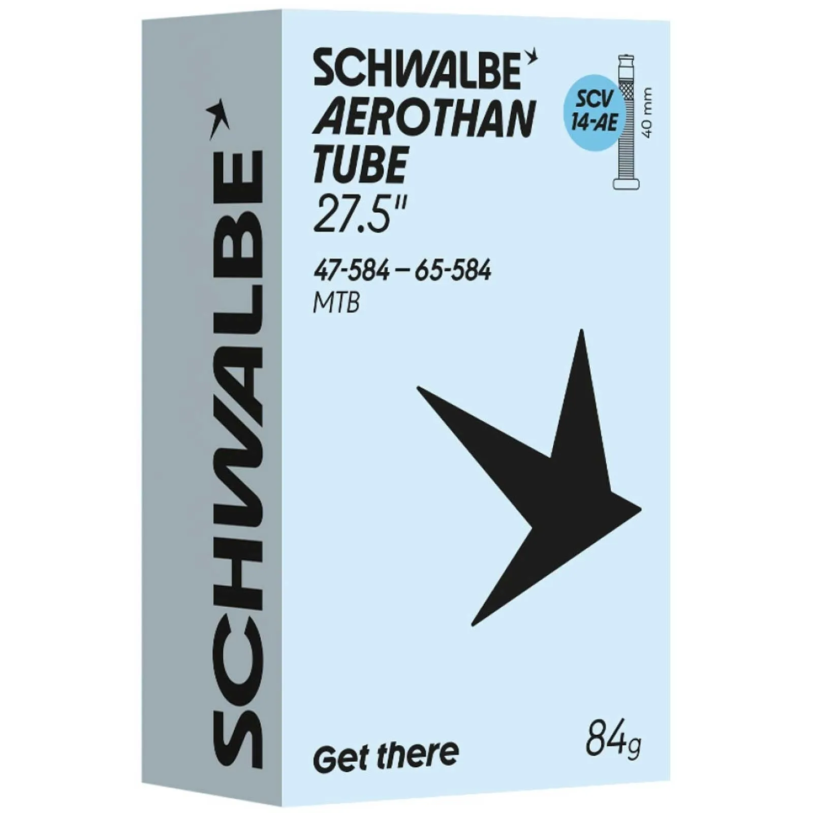 Schwalbe Aerothan SCV14-AE MTB TPU Schlauch | 27,5 Zoll x 1,75-2.6 Clik Valve Ventil 40 mm