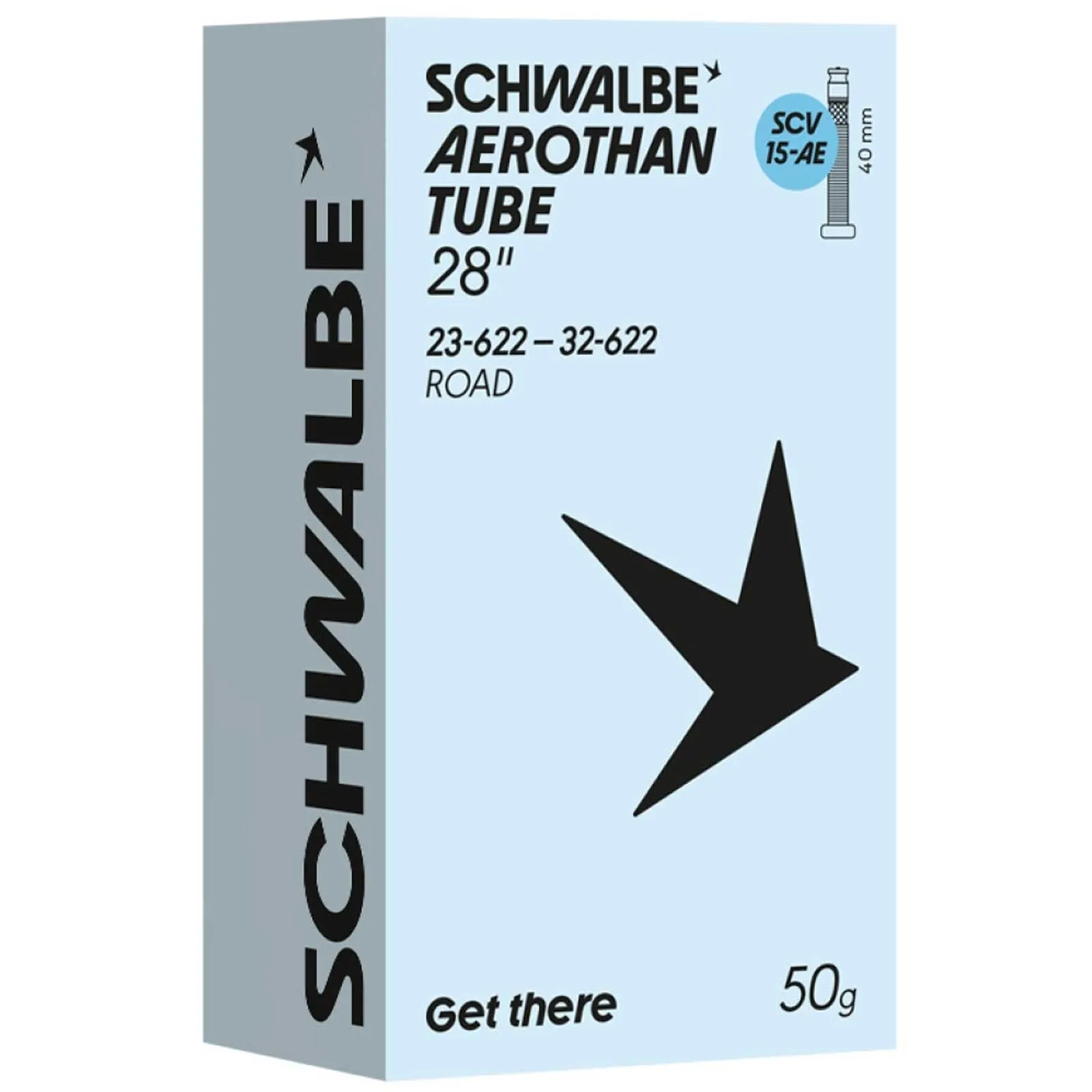 Schwalbe Aerothan SCV15-AE Road TPU Schlauch 28 Zoll | 23-32 x 622 Clik Valve Ventil 40 mm