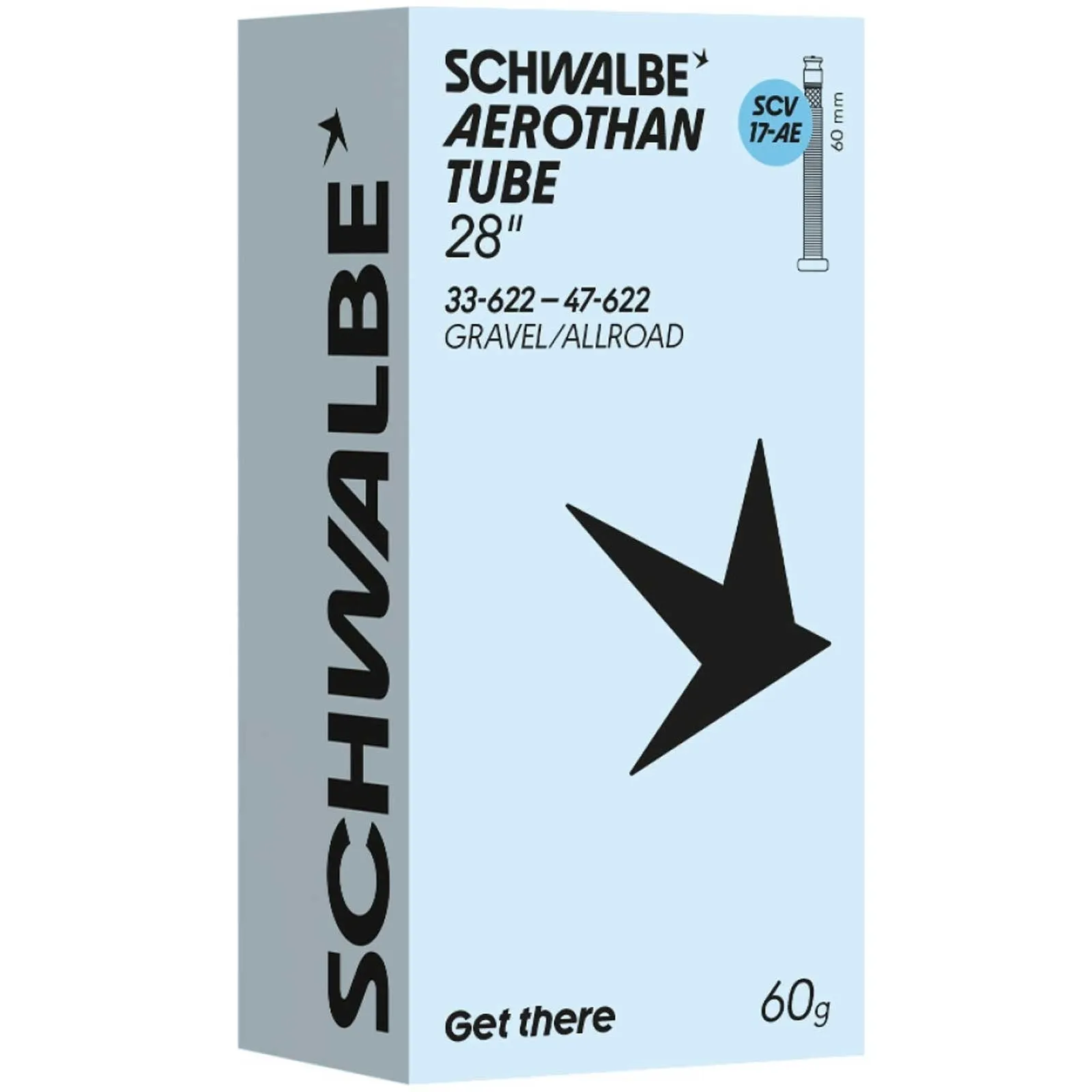 Schwalbe Aerothan SCV17-AE Allroad/Gravel TPU Schlauch 28 Zoll | 33-47 x 622 Clik Valve Ventil 60 mm