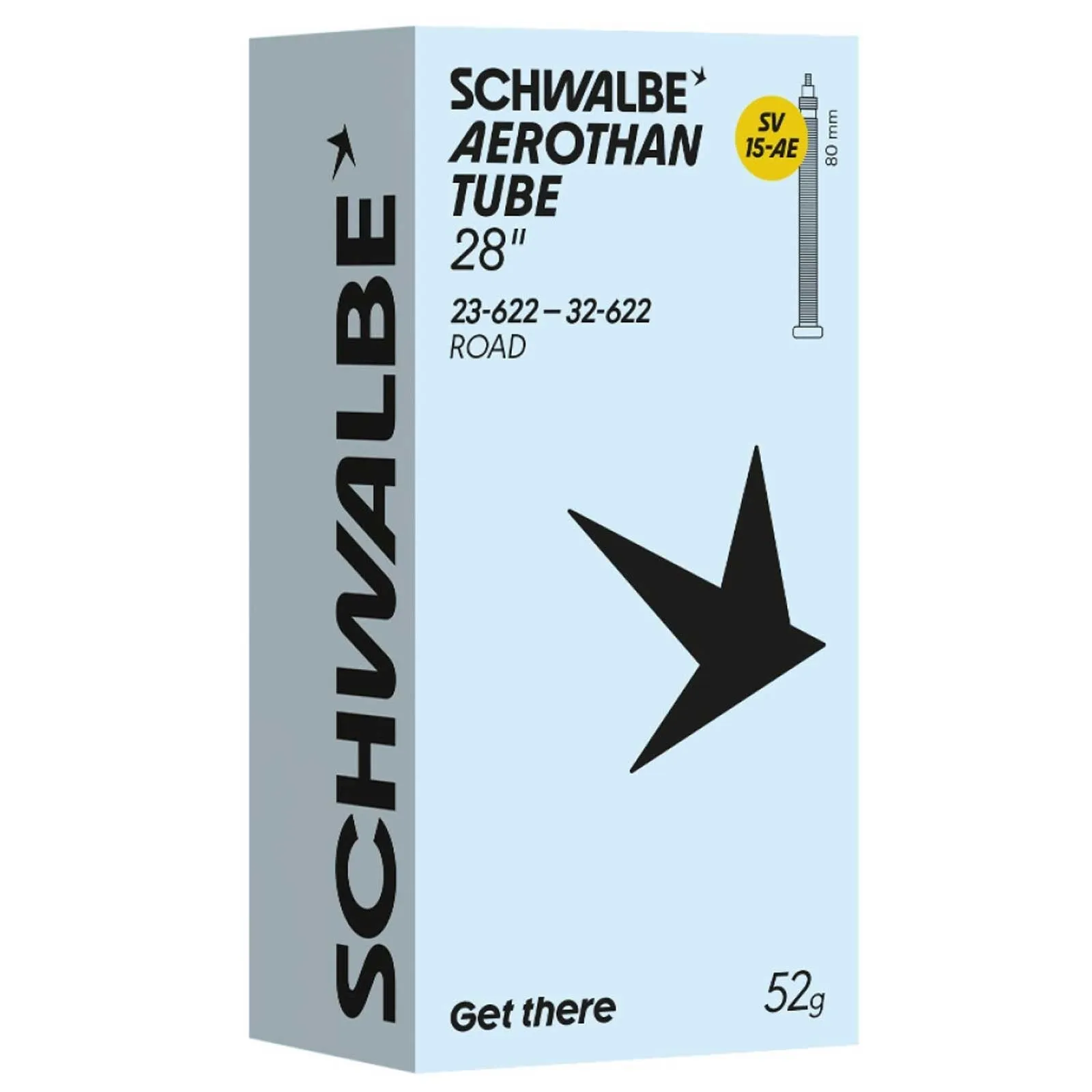 Schwalbe Aerothan SV15-AE Road TPU Schlauch 28 Zoll | 23-32 x 622 Sclaverand Ventil 80 mm