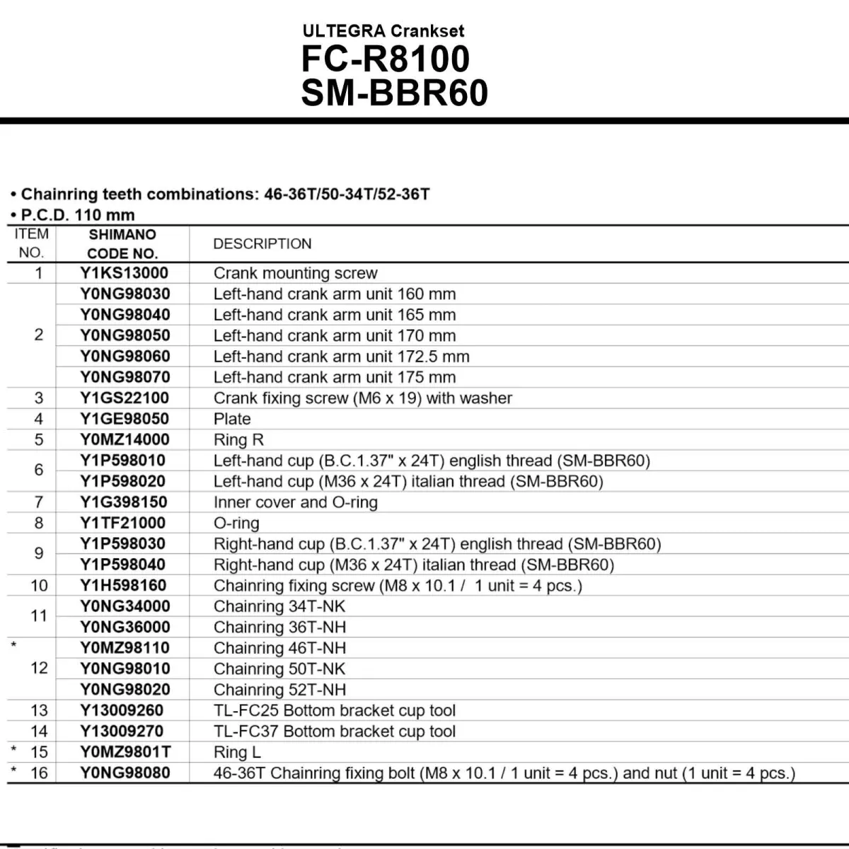 Shimano DURA-ACE + Ultegra Kettenblatt 12-fach 46 Zähne