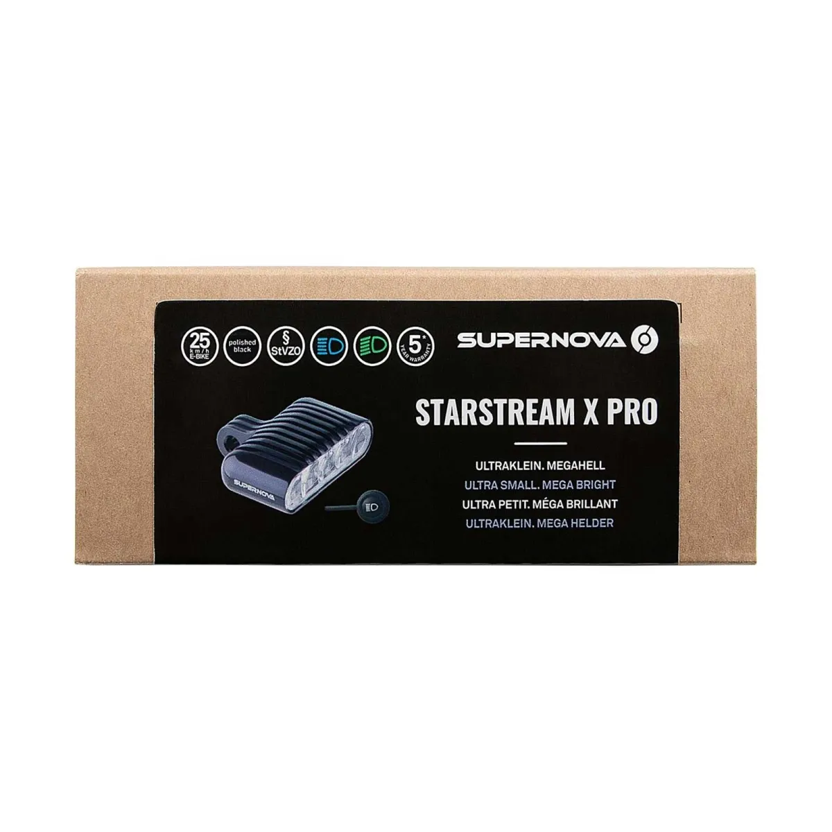 Supernova Starstream X Pro Frontlampe LED max 1000 Lumen Farbe Schwarz