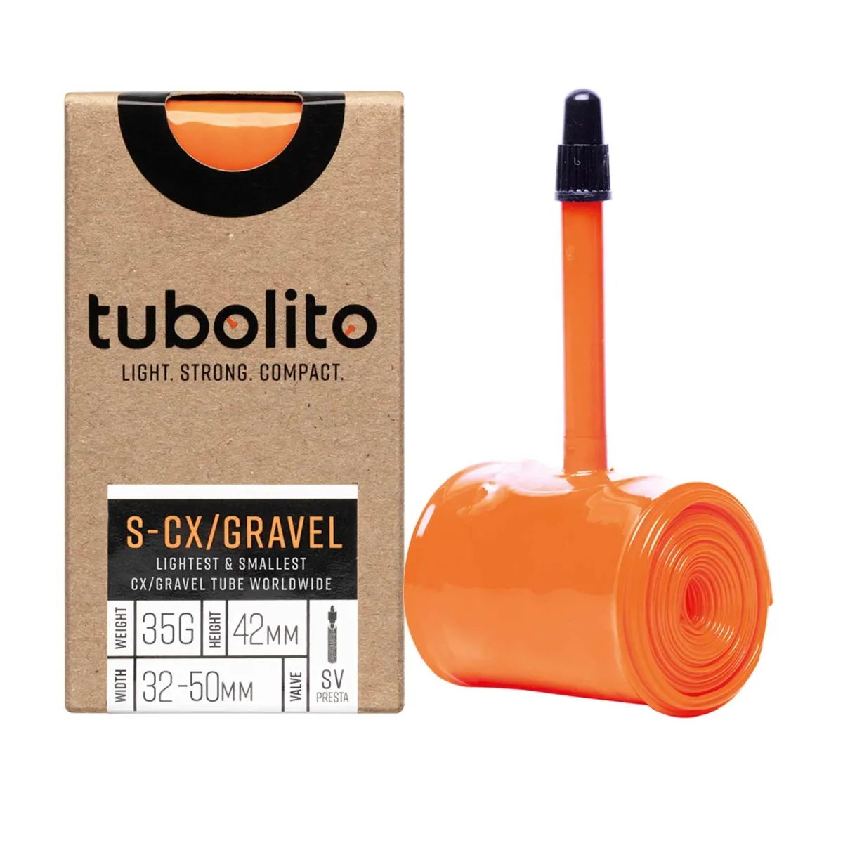 Tubolito Schlauch S-Tubo CX/Gravel - 28 Zoll x 32-50 mm Sclaverant Ventil 42 mm orange