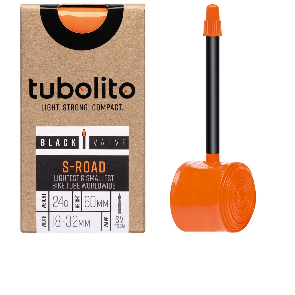 Tubolito Schlauch S-Tubo Road 700C Superlight - 28 Zoll x 18-32 mm Sclaverant Ventil 60 mm schwarz
