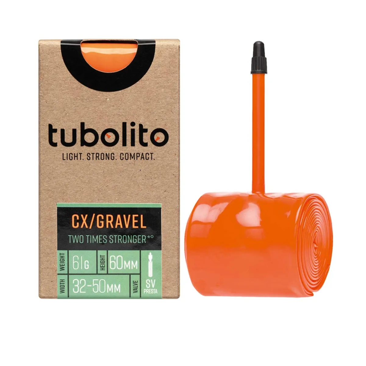 Tubolito Schlauch Tubo CX/Gravel - 28 Zoll x 32-50 mm Sclaverant Ventil 60 mm orange