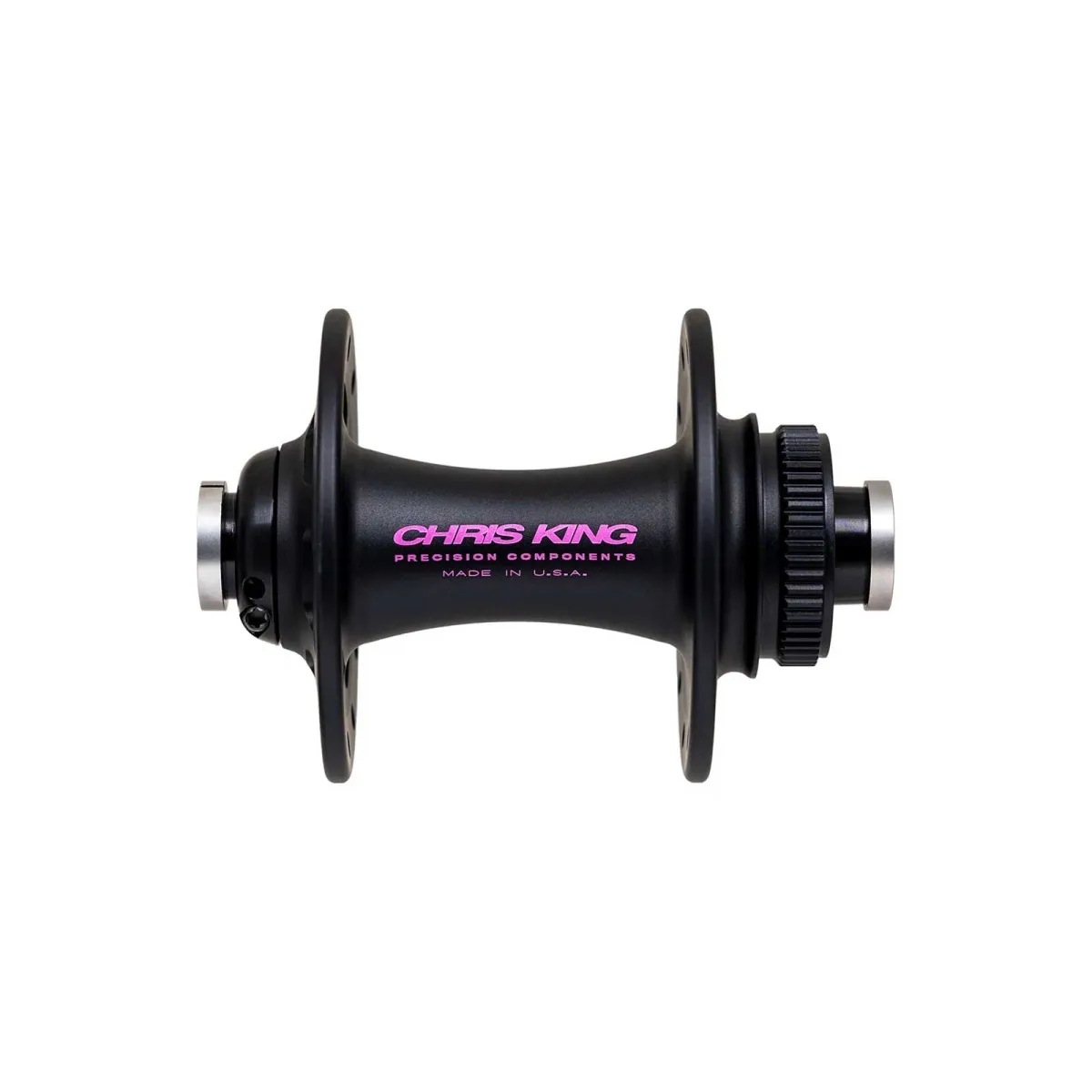 Chris King R45D Ceramic Vorderradnabe 12x100 Disc Centerlock 24 Loch two tone black punch | schwarz-violett