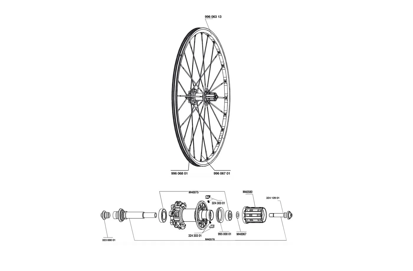 Mavic Ersatzspeiche CROSSMAX DISC 29 Zoll Hinterrad Discseite 293 mm Restbestand