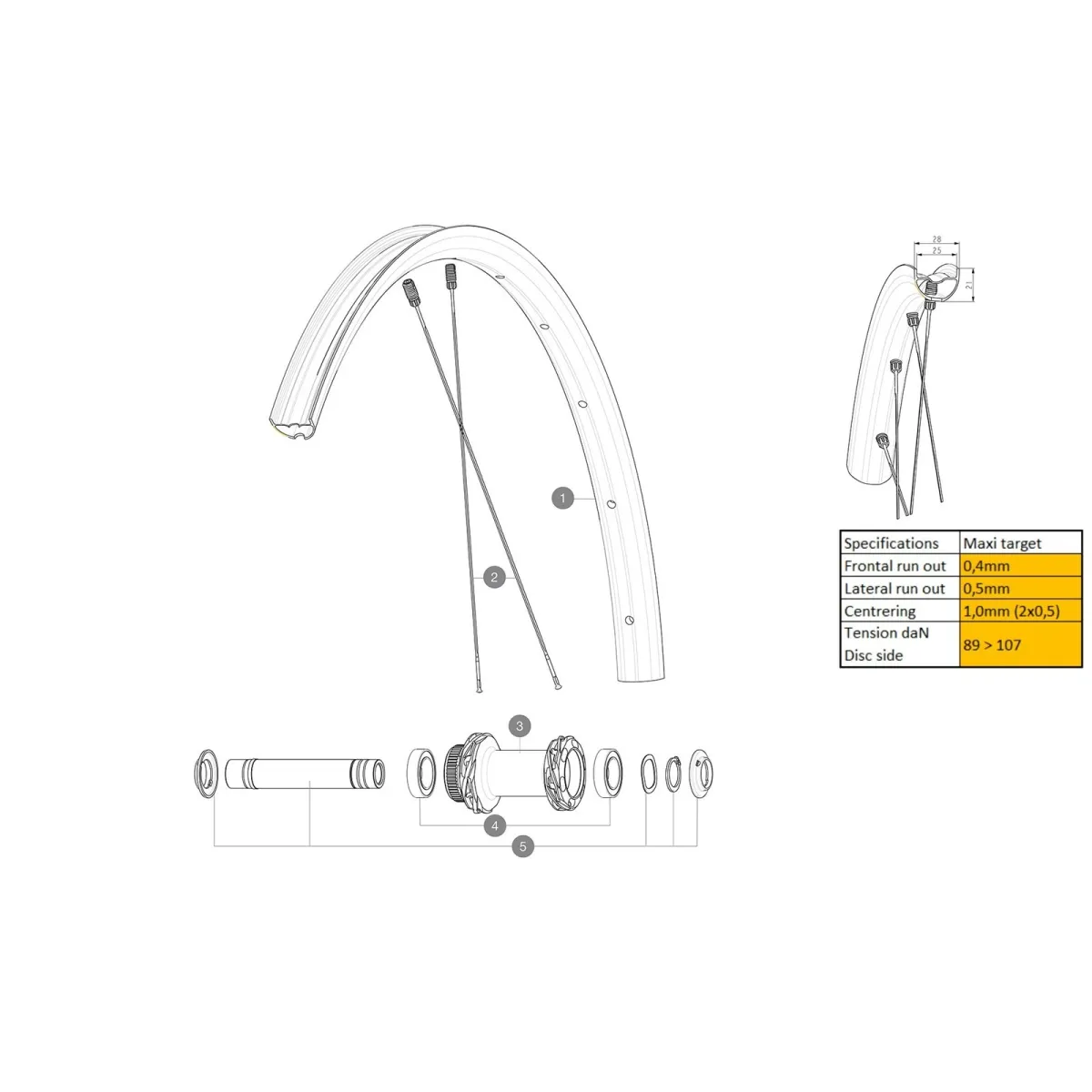 Mavic Allroad S Speiche Vorder und Hinterrad 298 mm incl Nippel