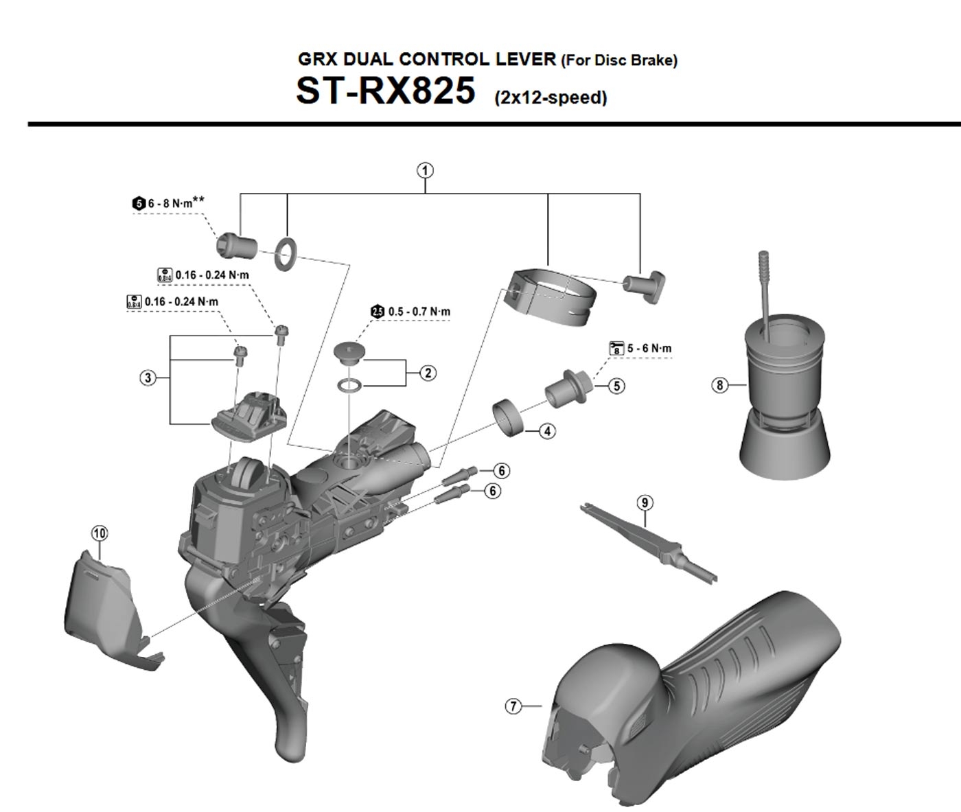 Shimano Ultegra ST-RX825 Schaltbremshebel Ersatzteil | Batteriegehäuse rechts Nr 3