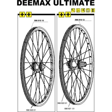 Mavic Deemax Ultimate Speiche 2010-11 Hinterrad links 268 mm Restbestand