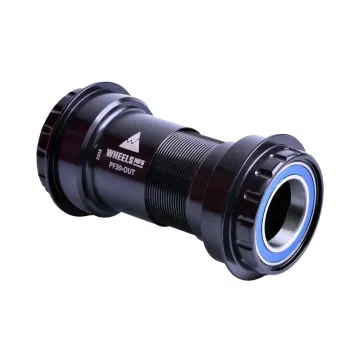 Wheels MFG Innenlager Pressfit30 Outboard ABEC-3 Lager | Hollowtech Einpressmass 46x68-73 mm schwarz