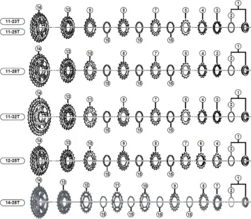 Ersatzteile Shimano Ultegra CS-6800 Kassette 11-fach