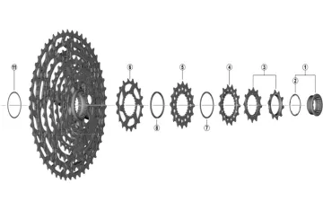 Shimano XTR 12-fach CS M9100 Kassetten Ersatzteil - Unterlegscheibe Nr 9