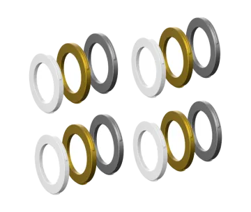 Magura MT Disc 4 Kolben Bremsssattel | Blenden-Kit weiss - gold - silber