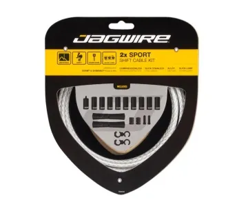Jagwire Universal Sport Schaltzugset weiss-geflochten