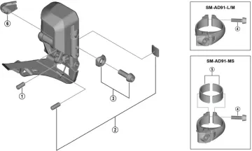 Ersatzteile Shimano DURA-ACE Di2 FD-R9150 Umwerfer