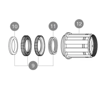 Mavic Instant Drive 360 Hinterrad Nabe Ersatzteil | Dämpfungsgummi für Freilaufkörper