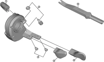 Shimano Deore XT Di2 SW-M8050 Schalthebel Ersatzteil | Schaltzug-Kappe Nr 1