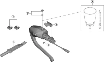 Ersatzteile Shimano DURA-ACE Di2 ST-R9180 Schalt-Bremshebel