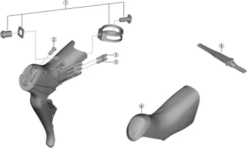 Ersatzteile Shimano DURA-ACE Di2 ST-R9250 Schalt-Bremshebel