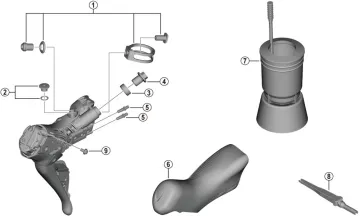 Ersatzteile Shimano DURA-ACE Di2 ST-R9270 Schalt-Bremshebel