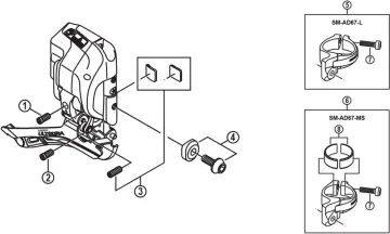 Shimano Ultegra Di2 FD-6770 Umwerfer Ersatzteil | Support-Schraube komplett Nr 3 ausverkauft