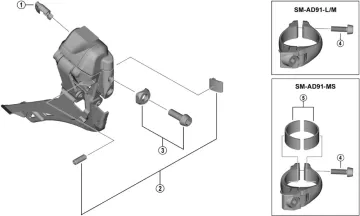 Ersatzteile Shimano DURA-ACE Di2 FD-R9250 Umwerfer